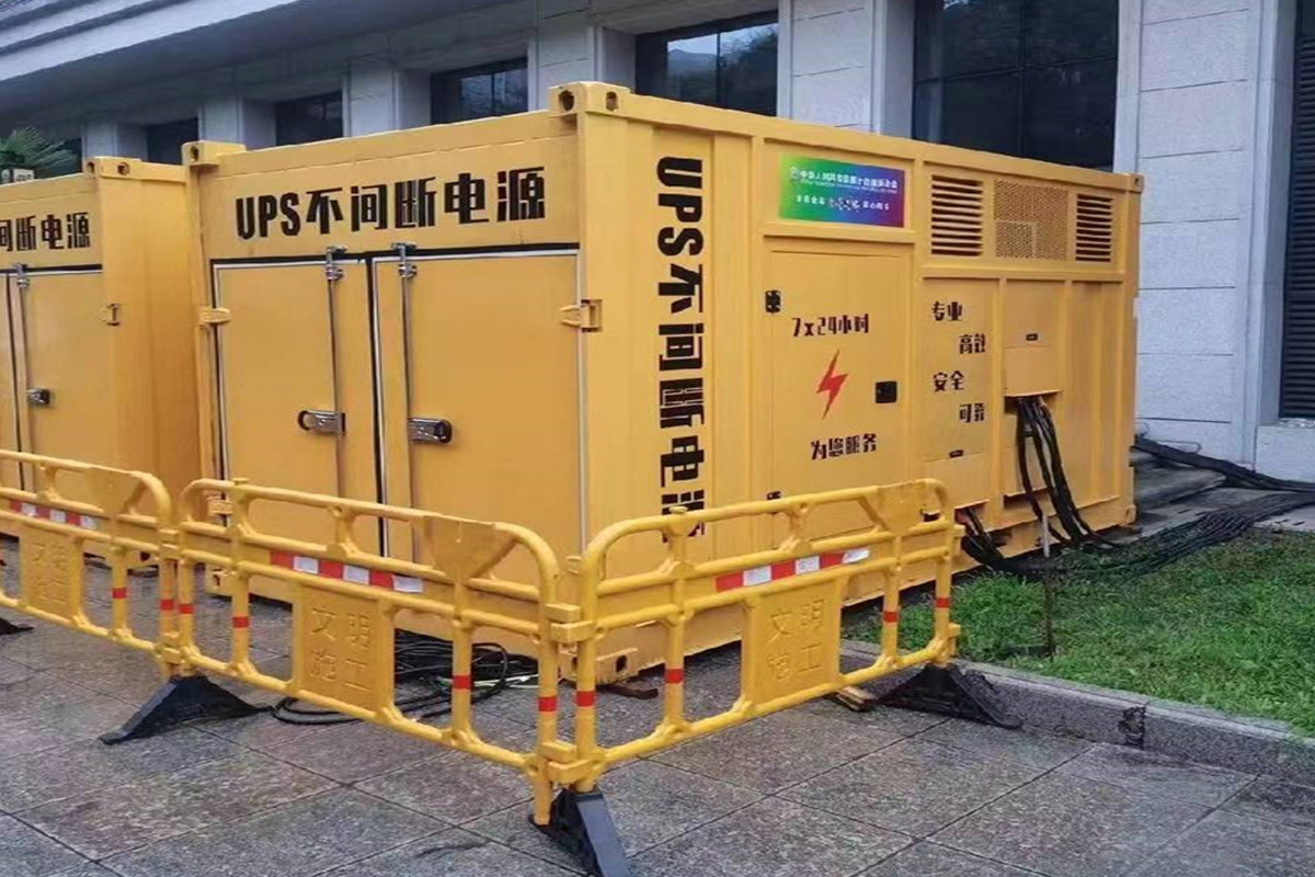 梅河口发电机租赁施工现场