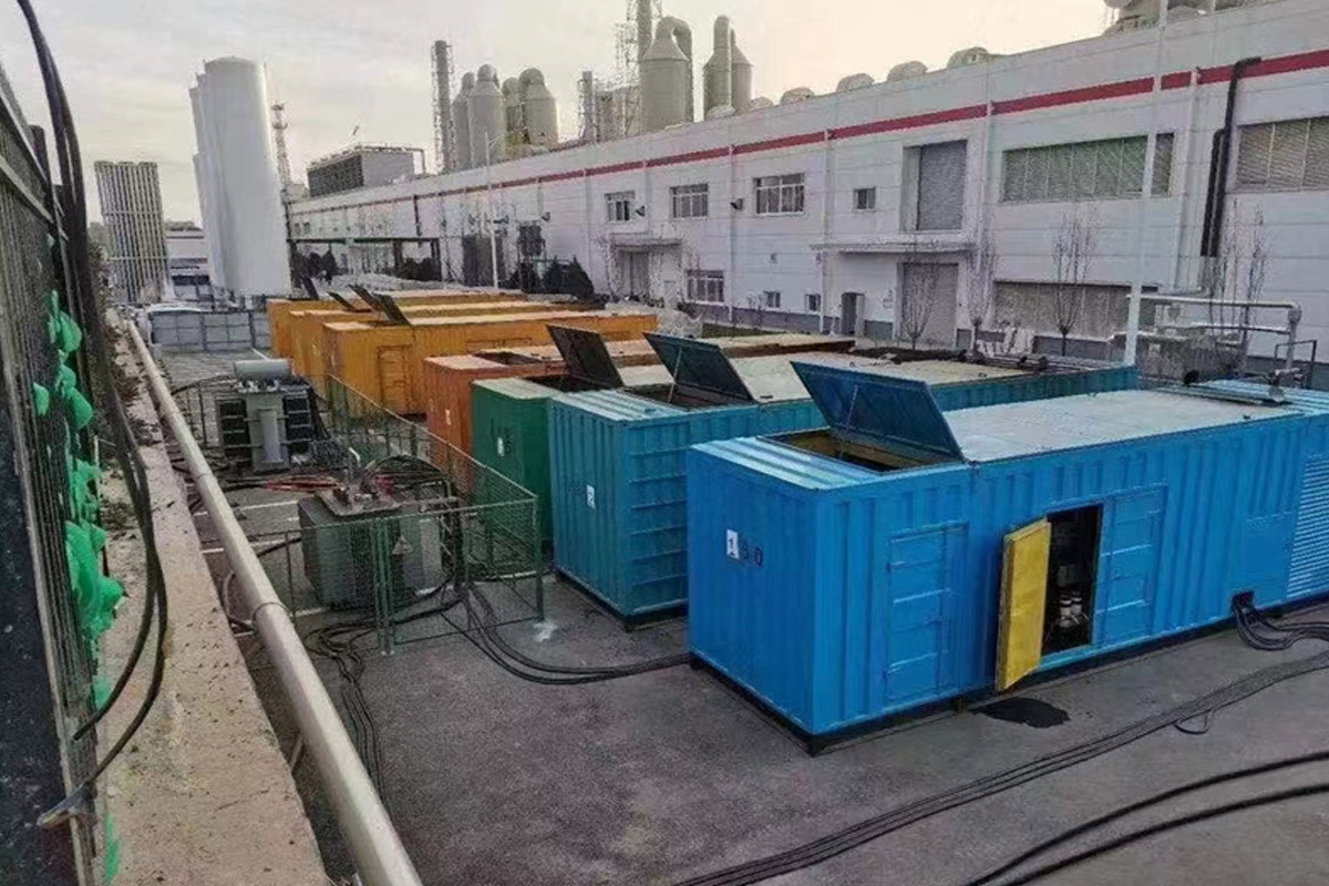梅河口发电机租赁施工现场
